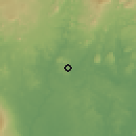 Shaded relief of the 60 km around Mbanga, drawn from the GMTED2010 grid