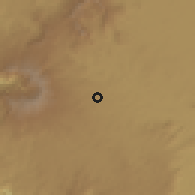 Shaded relief of the 60 km around Mbouda, drawn from the GMTED2010 grid