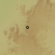 Shaded relief of the 60 km around Mogodé, drawn from the GMTED2010 grid
