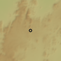 Shaded relief of the 60 km around Mokolo, drawn from the GMTED2010 grid
