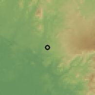Shaded relief of the 60 km around Mundemba, drawn from the GMTED2010 grid