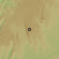 Shaded relief of the 60 km around Ndom, drawn from the GMTED2010 grid