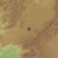 Shaded relief of the 60 km around Bali, drawn from the GMTED2010 grid