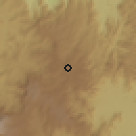 Shaded relief of the 60 km around Ndu, drawn from the GMTED2010 grid