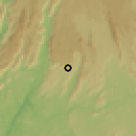 Shaded relief of the 60 km around Ngambe, drawn from the GMTED2010 grid