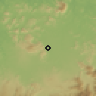 Shaded relief of the 60 km around Nguti, drawn from the GMTED2010 grid