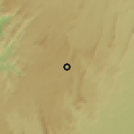 Shaded relief of the 60 km around Nitoukou, drawn from the GMTED2010 grid