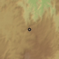 Shaded relief of the 60 km around Nkambé, drawn from the GMTED2010 grid