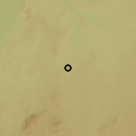 Shaded relief of the 60 km around Obala, drawn from the GMTED2010 grid