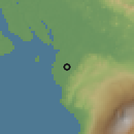 Shaded relief of the 60 km around Bamusso, drawn from the GMTED2010 grid