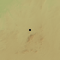 Shaded relief of the 60 km around Okola, drawn from the GMTED2010 grid