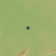 Shaded relief of the 60 km around Rey-Bouba, drawn from the GMTED2010 grid