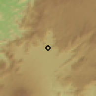 Shaded relief of the 60 km around Santchou, drawn from the GMTED2010 grid