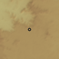 Shaded relief of the 60 km around Tignéré, drawn from the GMTED2010 grid