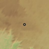 Shaded relief of the 60 km around Bangangté, drawn from the GMTED2010 grid