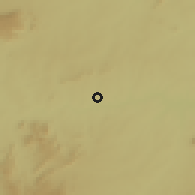 Shaded relief of the 60 km around Touboro, drawn from the GMTED2010 grid