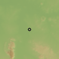 Shaded relief of the 60 km around Touroua, drawn from the GMTED2010 grid