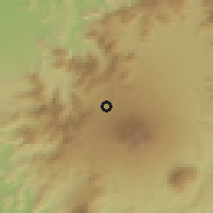 Shaded relief of the 60 km around Bangem, drawn from the GMTED2010 grid
