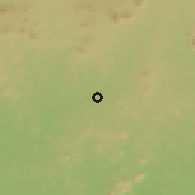 Shaded relief of the 60 km around Baschéo, drawn from the GMTED2010 grid