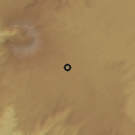 Shaded relief of the 60 km around Batcham, drawn from the GMTED2010 grid