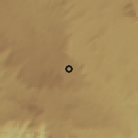 Shaded relief of the 60 km around Bayangam, drawn from the GMTED2010 grid