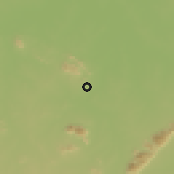 Shaded relief of the 60 km around Béka, drawn from the GMTED2010 grid