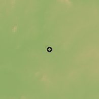 Shaded relief of the 60 km around Bibémi, drawn from the GMTED2010 grid