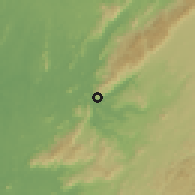 Shaded relief of the 60 km around Bipindi, drawn from the GMTED2010 grid