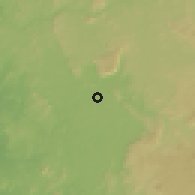 Shaded relief of the 60 km around Biyouha, drawn from the GMTED2010 grid