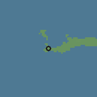 Shaded relief of the 59 km around George Town, drawn from the GMTED2010 grid
