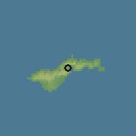 Shaded relief of the 59 km around Fagatogo, drawn from the GMTED2010 grid