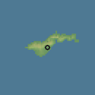 Shaded relief of the 59 km around Nu'uuli, drawn from the GMTED2010 grid