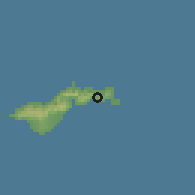 Shaded relief of the 59 km around Alofau, drawn from the GMTED2010 grid