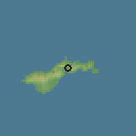 Shaded relief of the 59 km around Aua, drawn from the GMTED2010 grid