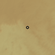 Shaded relief of the 60 km around Bouar, drawn from the GMTED2010 grid