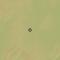 Shaded relief of the 60 km around Damara, drawn from the GMTED2010 grid