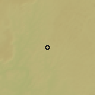 Shaded relief of the 60 km around Gambo, drawn from the GMTED2010 grid