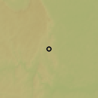 Shaded relief of the 60 km around Mbaiki, drawn from the GMTED2010 grid