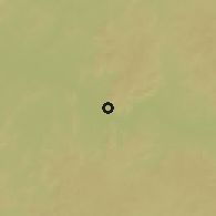 Shaded relief of the 60 km around Mobaye, drawn from the GMTED2010 grid