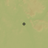 Shaded relief of the 60 km around Bimbo, drawn from the GMTED2010 grid