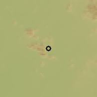 Shaded relief of the 60 km around Melfi, drawn from the GMTED2010 grid