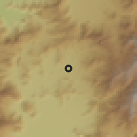 Shaded relief of the 55 km around Chacabuco, drawn from the GMTED2010 grid