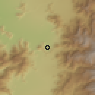 Shaded relief of the 55 km around Chada, drawn from the GMTED2010 grid