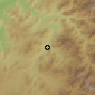 Shaded relief of the 56 km around Chañaral Alto, drawn from the GMTED2010 grid