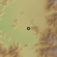 Shaded relief of the 55 km around Alto Jahuel, drawn from the GMTED2010 grid
