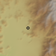 Shaded relief of the 55 km around Chicureo, drawn from the GMTED2010 grid