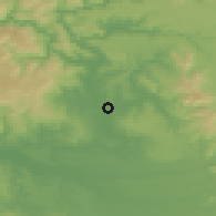 Shaded relief of the 54 km around Cholchol, drawn from the GMTED2010 grid