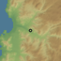 Shaded relief of the 56 km around Altovalsol, drawn from the GMTED2010 grid