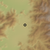 Shaded relief of the 55 km around Codegua, drawn from the GMTED2010 grid