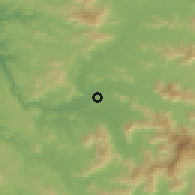 Shaded relief of the 55 km around Codigua, drawn from the GMTED2010 grid